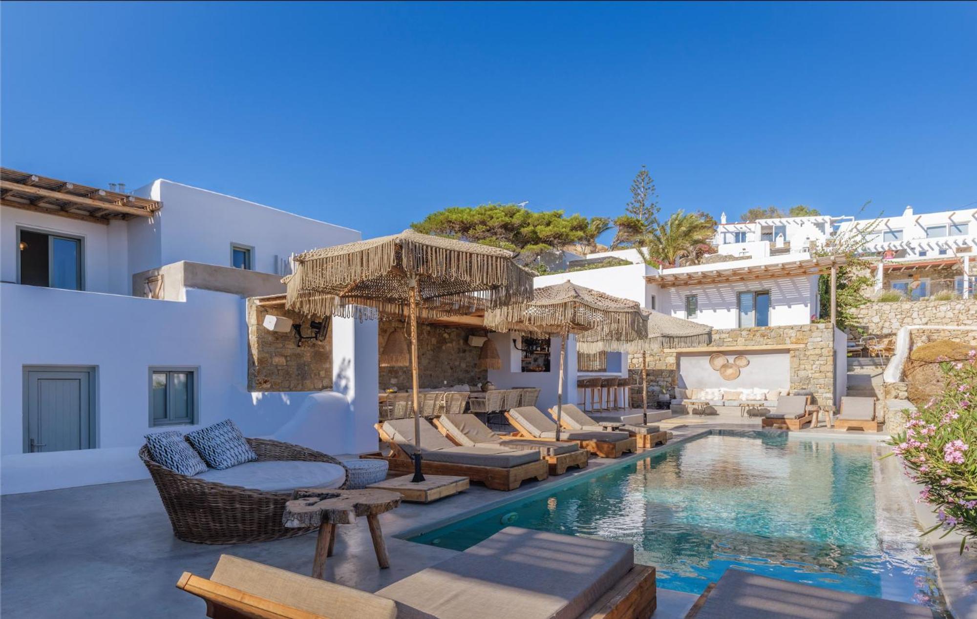 Trinity Mykonos - Beachfront Villa プラティス・ヤロス エクステリア 写真