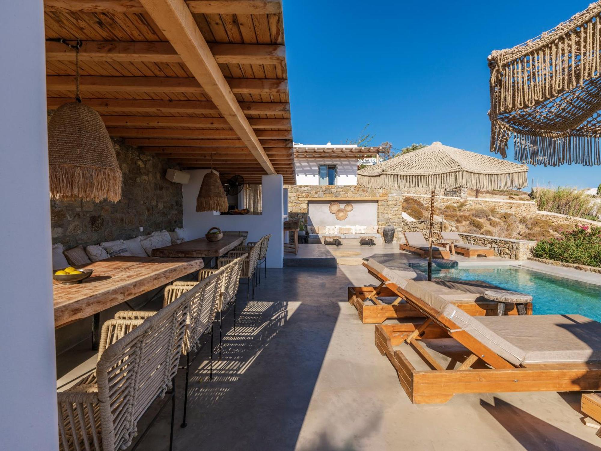 Trinity Mykonos - Beachfront Villa プラティス・ヤロス エクステリア 写真
