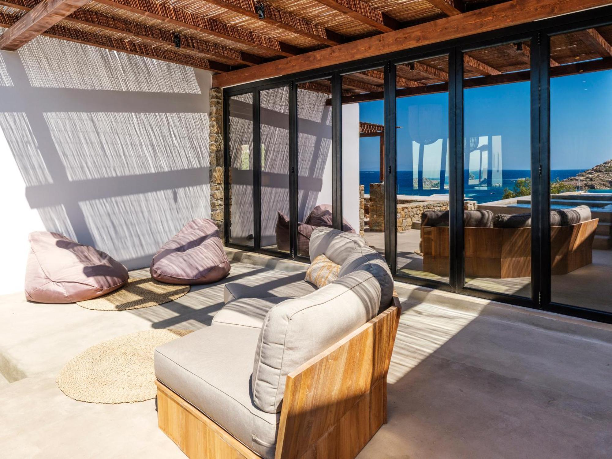 Trinity Mykonos - Beachfront Villa プラティス・ヤロス エクステリア 写真