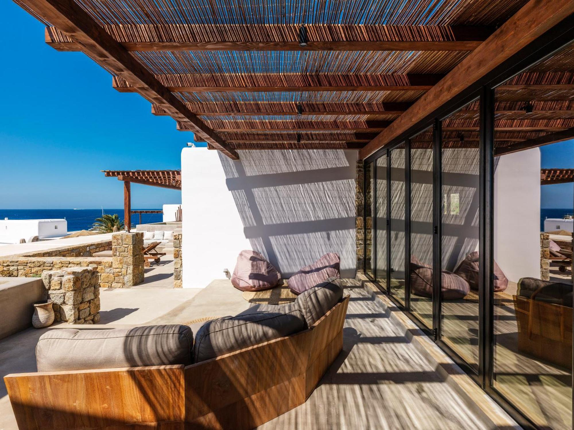 Trinity Mykonos - Beachfront Villa プラティス・ヤロス エクステリア 写真