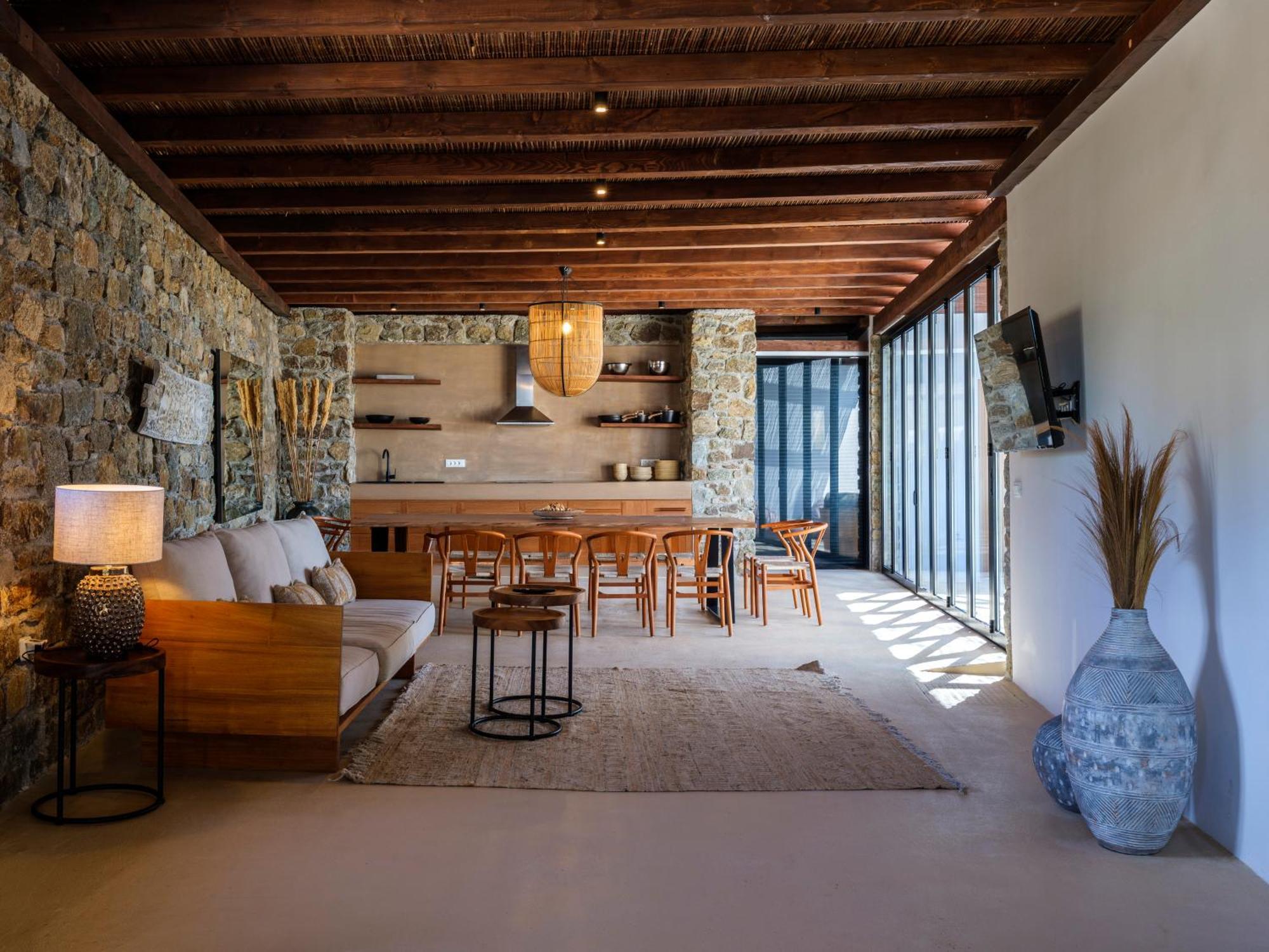 Trinity Mykonos - Beachfront Villa プラティス・ヤロス エクステリア 写真
