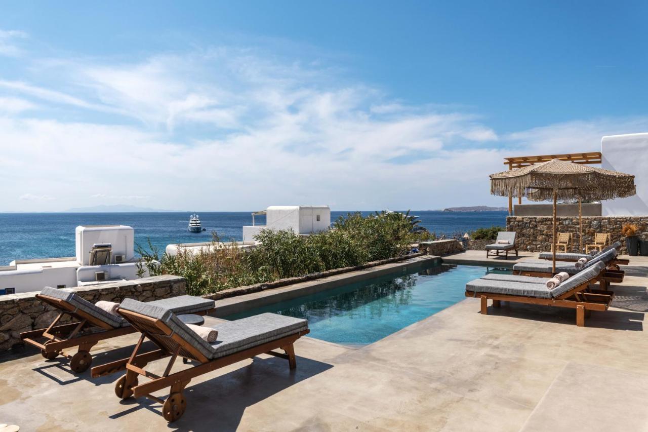 Trinity Mykonos - Beachfront Villa プラティス・ヤロス エクステリア 写真